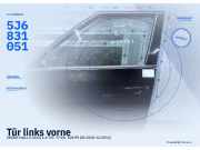 Tür links vorne SKODA Fabia II (542) 5J6831055 5J6831051