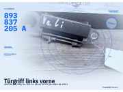 Türgriff links vorne AUDI 80 (89, 89Q, 8A, B3) 893837205A