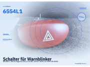 Schalter für Warnblinker PEUGEOT 206 Schrägheck (2A/C) 6554L1