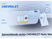 Sonnenblende rechts CHEVROLET Matiz 96659448 CHEVROLET