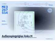 Außenspiegelglas links MERCEDES-BENZ A-Klasse (W169) ME3267514