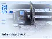 Außenspiegel links VW Caddy III Kombi (2KB) 2K5857501BH Black Berry 2K5857501BH