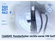 (160049 Fensterheber rechts vorne VW Golf VII (5G1) 5Q4837462F) 5Q4837462F