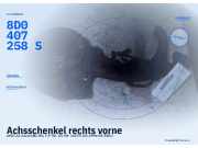 Achsschenkel rechts vorne Avant (8D, Audi A4 Avant (8D5) 1.9 TDI 81 kW 110 PS (02.1996–09.2001) 8D0407258S