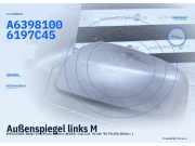 Außenspiegel links MERCEDES-BENZ Vito/Mixto Kasten (W639) A6398100619 7C4 A6398100619 7C45