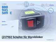 (217942 Schalter für Warnblinker AUDI A4 Avant (8D, B5) 8D0941509D FKZ) 8D0941509C