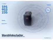 Warnblinkschalter VW Golf II (19E) 191953235