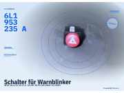 Schalter für Warnblinker SEAT Ibiza III (6L) 6L1953235A