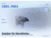 Schalter für Warnblinker MERCEDES-BENZ A-Klasse (W168) 3301.9001