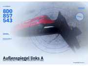 Außenspiegel links AUDI A4 (8D, B5) 8D0857543