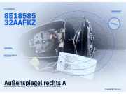 Außenspiegel rechts AUDI A4 (8E, B6) 8E1858532AAFKZ