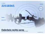 Federbein rechts vorne OPEL Vectra B Caravan (J96) ACHSSCHENKEL 22118361