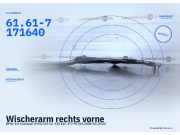 Wischerarm rechts vorne BMW 3er Cabriolet (E93) 61617171640 61.61-7171640