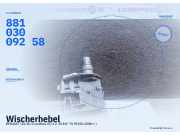 Wischerhebel RENAULT Clio III Grandtour (R) 88103009258