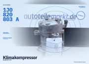 Klimakompressor Audi A3 (8L1) 1J0820803A