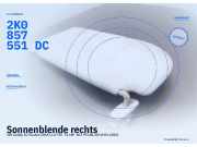 Sonnenblende rechts VW Caddy III Kasten (2KA) 2K0857551DC