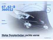 Motor Fensterheber rechts vorne BMW 5er (E39) 67.62-8360512