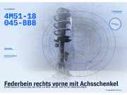 Federbein rechts vorne mit Achsschenkel FORD Focus II Turnier DA3 4M51-18045-BBB