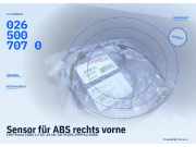 Sensor für ABS rechts vorne FIAT Punto (188) 0265007070