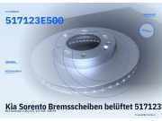 Bremsscheiben belüftet Vorderachse Kia Sorento I (JC) (Sorento I (JC)) 2.5 177 kW 517123E500