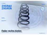 Feder rechts hinten VW Golf IV (1J) 2X GRAU 2X GRÜN