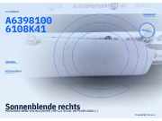 Sonnenblende rechts MERCEDES-BENZ Vito Bus (W639) A6398100610 8K41