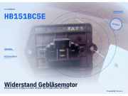 Widerstand Gebläsemotor MAZDA 323 C V (BA) HB151BC5E