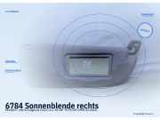 Sonnenblende rechts PEUGEOT 206 Schrägheck (2A/C)