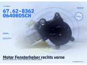 Motor Fensterheber rechts vorne BMW 3er (E46) 67.62-83620640 BOSCH