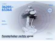 Fensterheber rechts vorne MAZDA 121 II (DB) 36201-61364