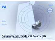 Sonnenblende rechts VW Polo IV (9N, 9A) 6Q0857552F FKZ VW