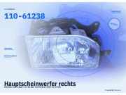 Hauptscheinwerfer rechts MAZDA 121 I (DA) 110-61238