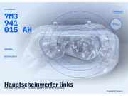 Hauptscheinwerfer links VW Sharan (7M) 7M3941015AH