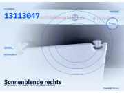 Sonnenblende rechts OPEL Astra H 13233498 13113047