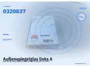 Außenspiegelglas links AUDI 80 (89, 89Q, 8A, B3) 0320837