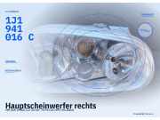 Hauptscheinwerfer rechts VW Golf IV (1J) 1J1941016C