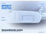 Sonnenblende rechts AUDI A3 (8P) 8P0857552AEFKZ 8P0857552 FKZ