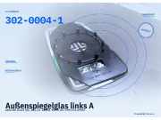 Außenspiegelglas links AUDI 80 Avant (8C, B4) 302-0004-1