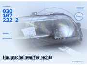Hauptscheinwerfer rechts FORD Scorpio I (GAE, GGE) 0301072322