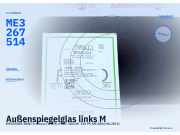 Außenspiegelglas links MERCEDES-BENZ A-Klasse (W169) ME3267514