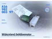 Widerstand Gebläsemotor MERCEDES-BENZ A-Klasse (W169) A1698200397