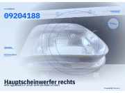 Hauptscheinwerfer rechts OPEL Agila (H00) 09204188