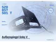 Außenspiegel links VW Fox Schrägheck (5Z) 5Z0857501T