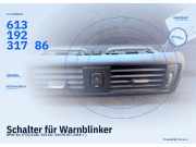 Schalter für Warnblinker BMW 1er (F20) 61319231786