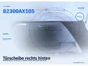 Türscheibe rechts hinten NISSAN Micra (K12) 82300AX105