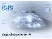 Hauptscheinwerfer rechts PEUGEOT 405 I (15 B) 20-3341-05-2