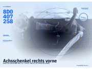 Achsschenkel rechts vorne AUDI A4 (8D, B5) 8D0407258