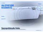 Sonnenblende links MERCEDES-BENZ Vito Bus (W639) A6398100010 8K41