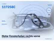 Motor Fensterheber rechts vorne VW Touran (1T1, 1T2) 1TO971121 117258C