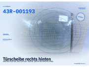 Türscheibe rechts hinten AUDI 80 Avant (8C, B4) 43R-001193